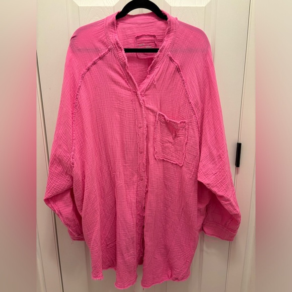aerie Tops - Aerie pool to party cover up size XXL hot pink